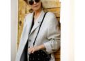 Sac rond noir en cuir L Atelier des Dames