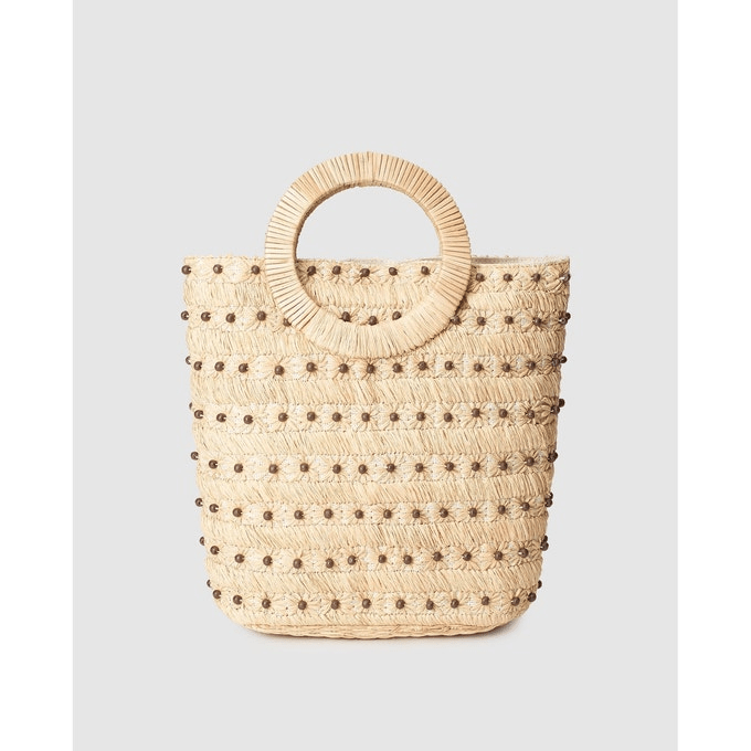 Sac a main raphia femme perles