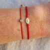 Bracelet Cordon Personnalisable avec Médaille Vierge Marie en Plaqué Or